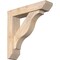 Ekena Millwork Funston Slat Smooth Bracket w/ Offset Brace, Douglas Fir, 5 1/2"W x 24"D x 24"H BKT0604X24X24FST06SDF - alternate 1